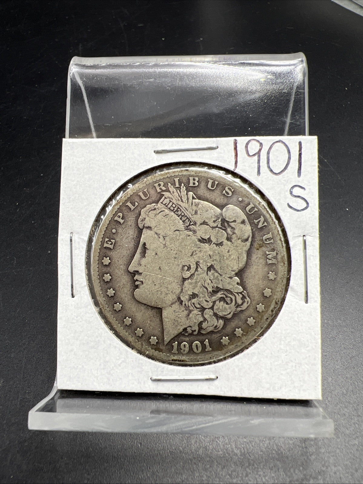 1901 S $1 Morgan Silver Dollar Coin VG Very Good Circ #A