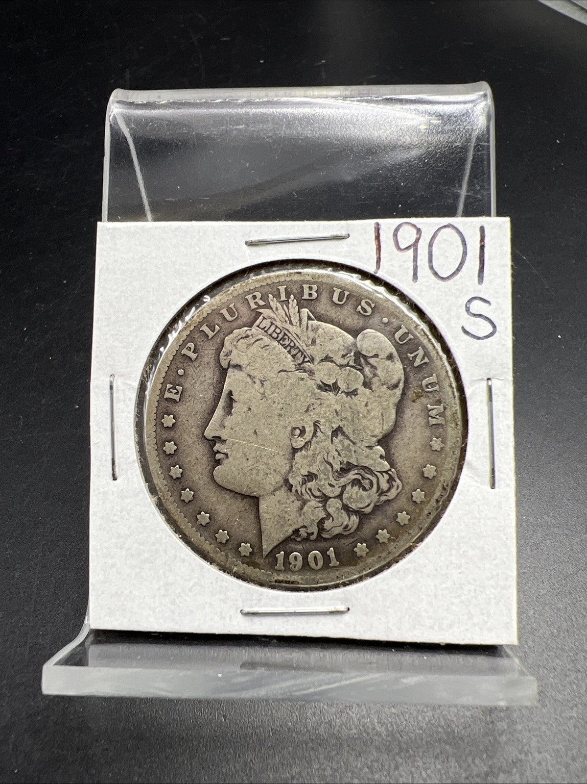 1901 S $1 Morgan Silver Dollar Coin VG Very Good Circ #A