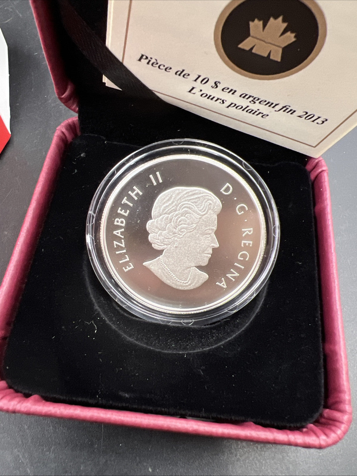 2013 O Canada Polar Bear 1/2 Oz Silver Coin 10 Dollars w/ Box & COA