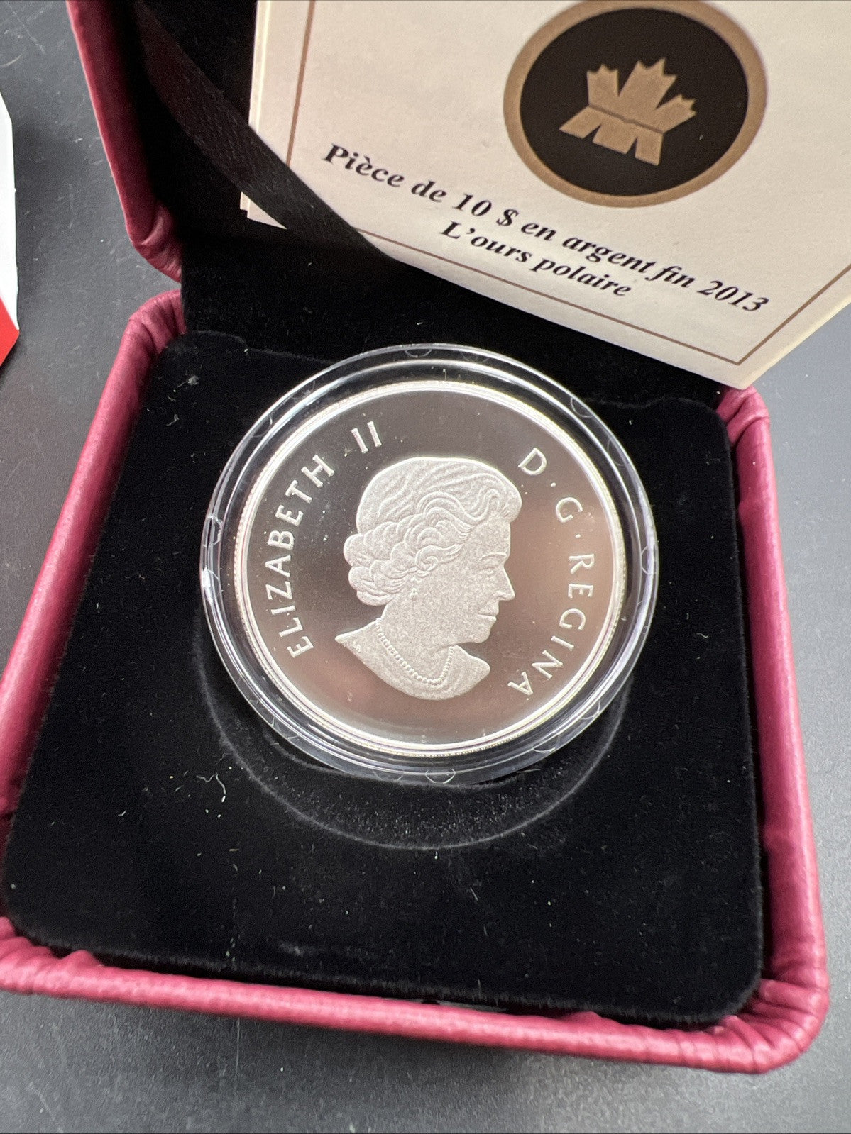 2013 O Canada Polar Bear 1/2 Oz Silver Coin 10 Dollars w/ Box & COA