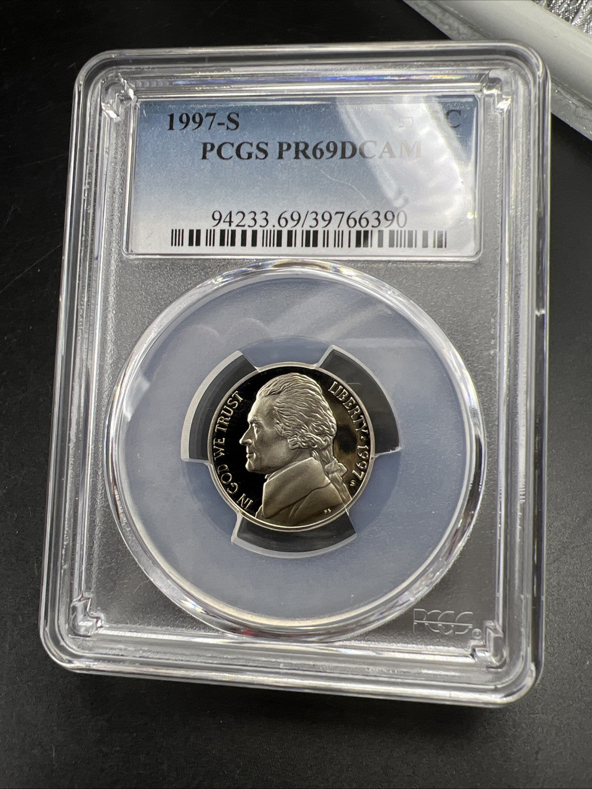 1997 S 5c Jefferson Nickel PCGS PR69 Gem Proof Certified #90