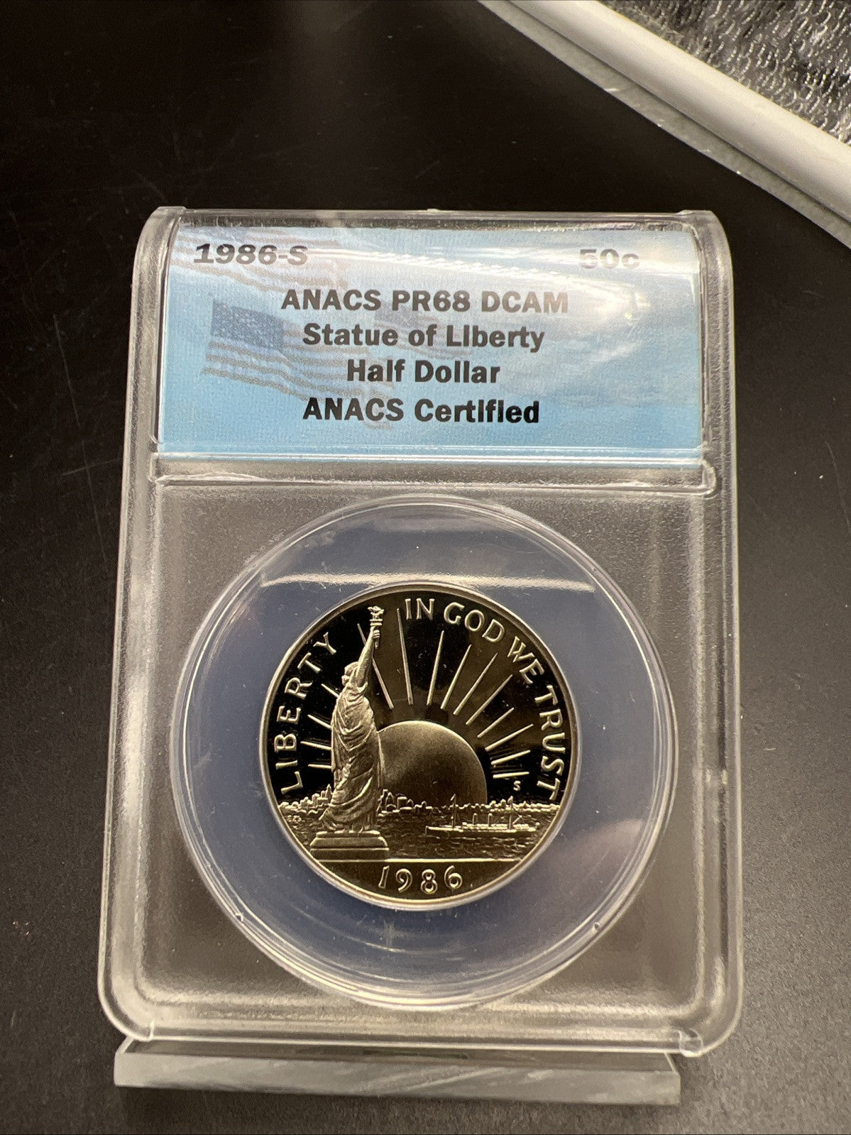 1986 S Statue of Liberty Copper Nickel Half Dollar Coin ANACS PF68 DCAM