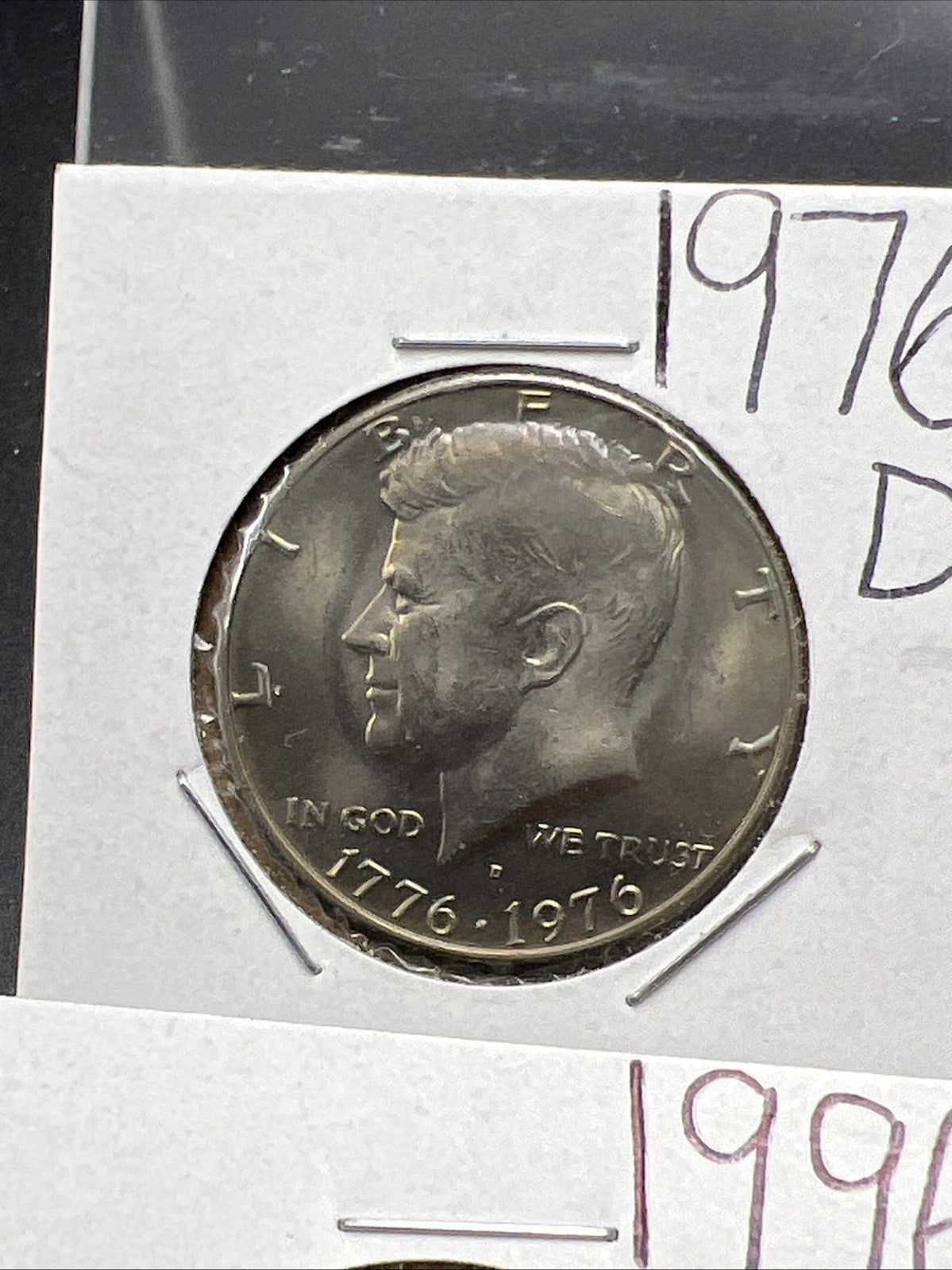 Lot of 2 Kennedy BU Half Dollars 1996 P Neat Toning & 1976 D Bicentennial Half