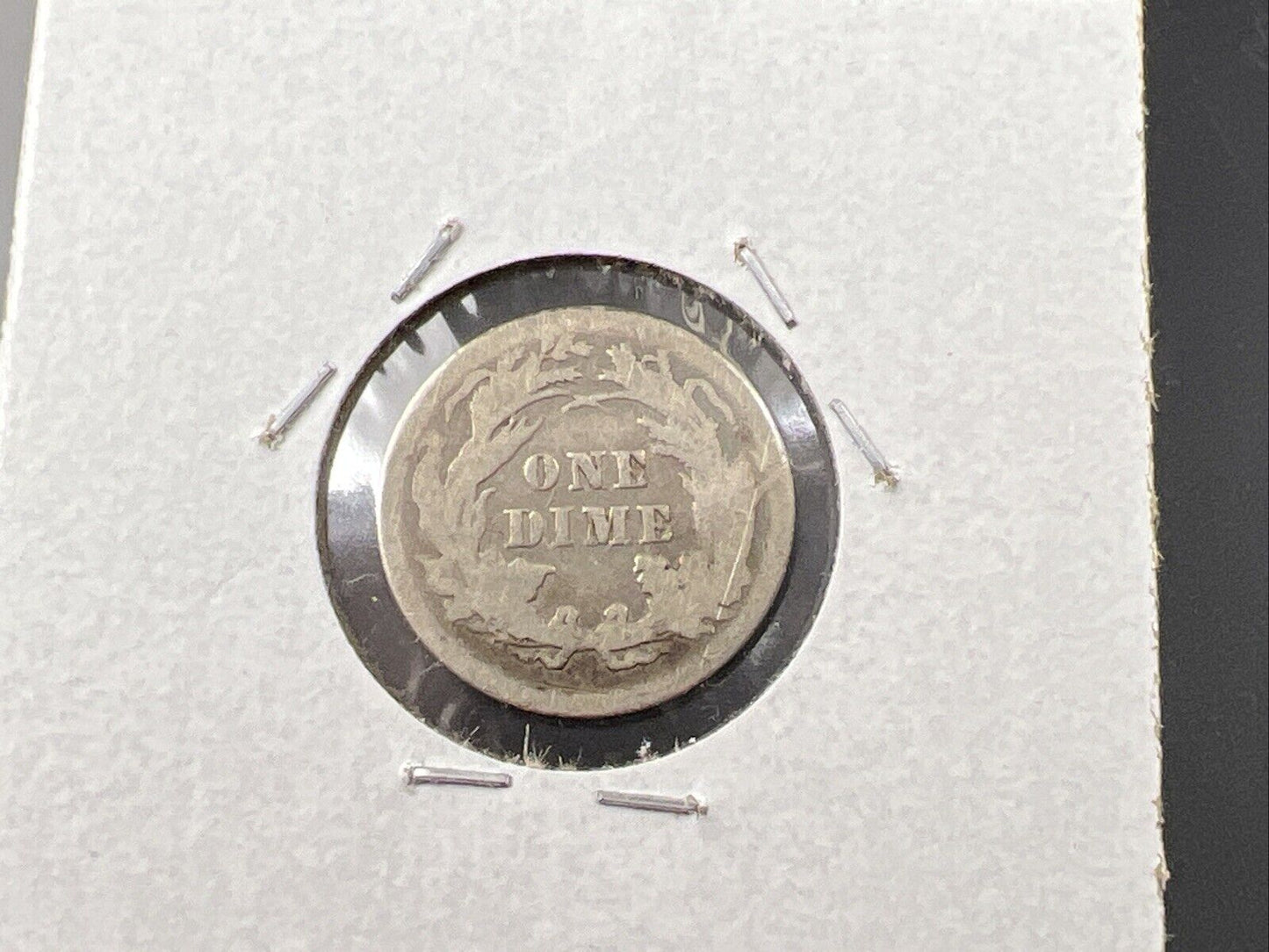 1891 P SEATED LIBERTY DIME Coin Good Circulated Neat Toning Obverse