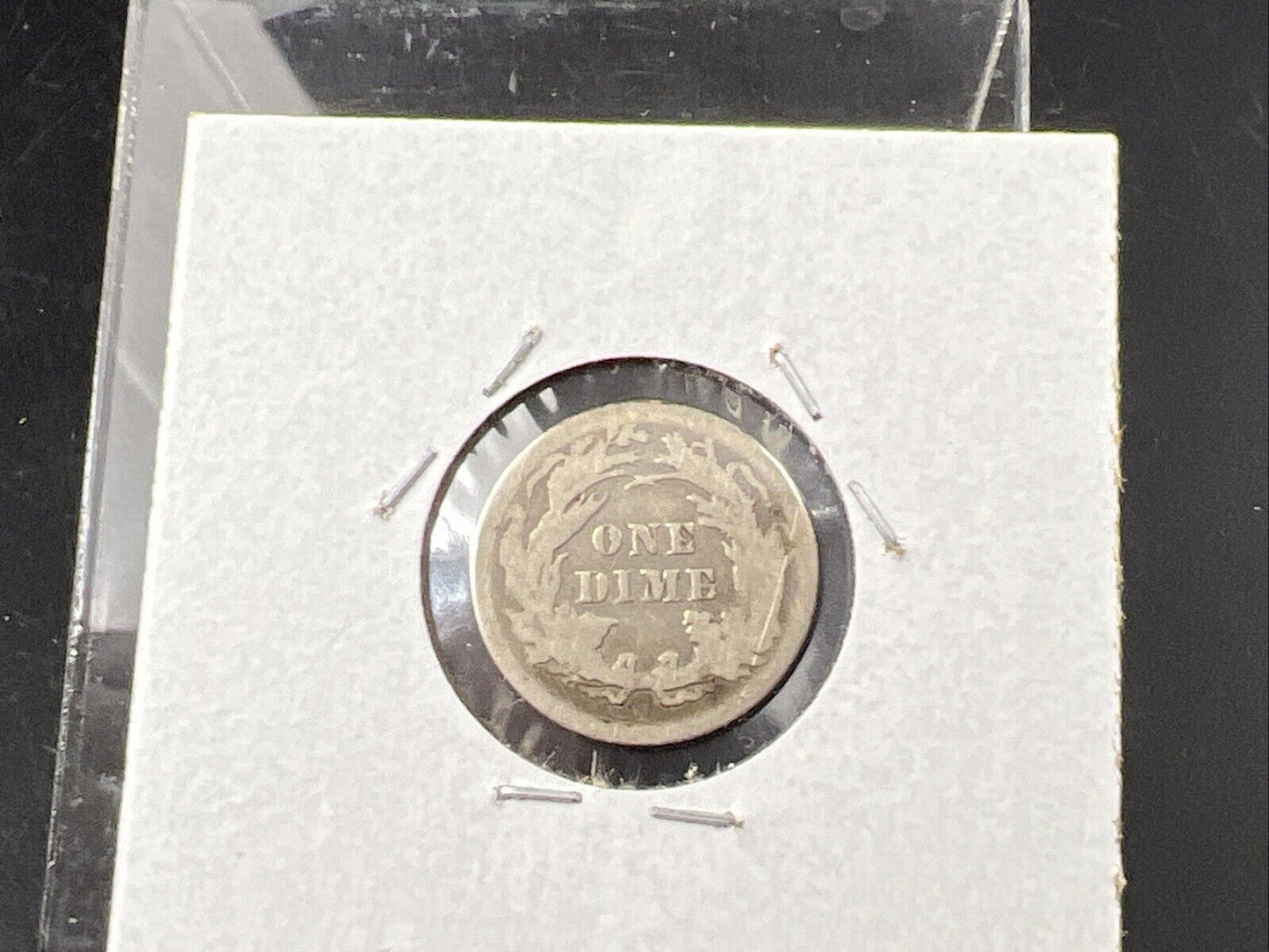 1891 P SEATED LIBERTY DIME Coin Good Circulated Neat Toning Obverse