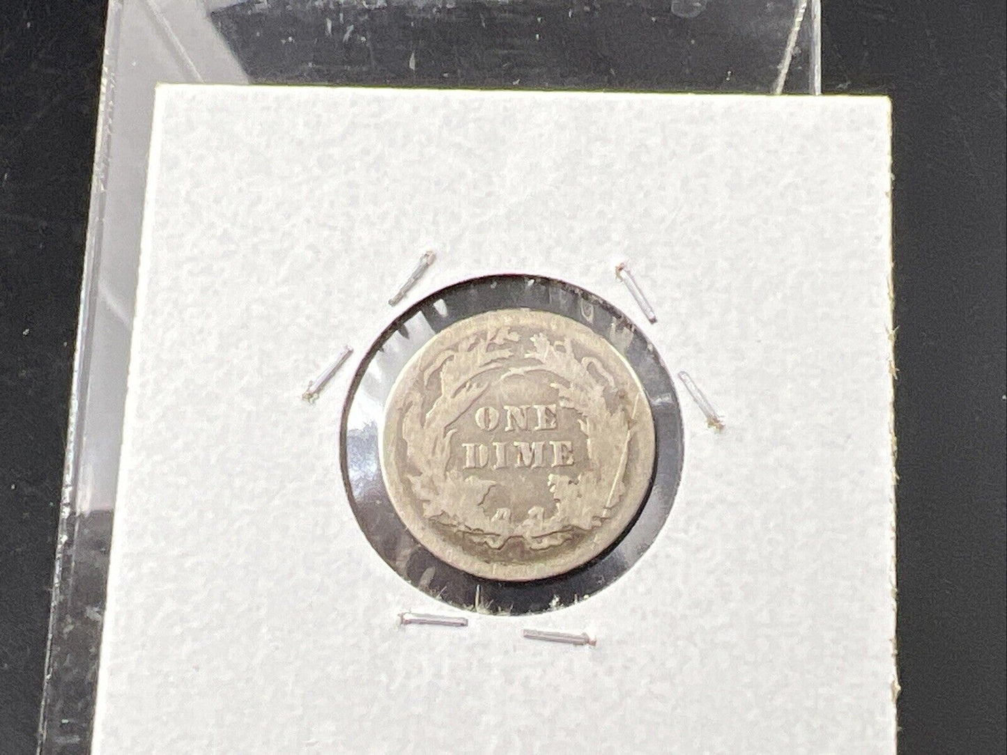 1891 P SEATED LIBERTY DIME Coin Good Circulated Neat Toning Obverse