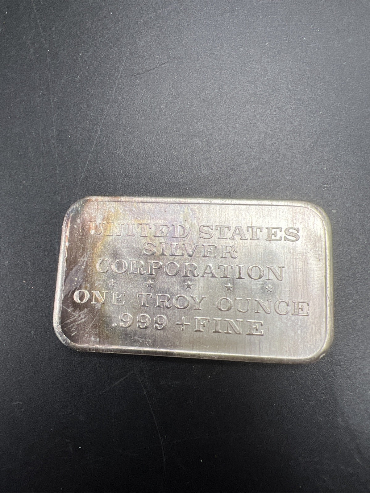 1973 San Diego Zoo 1 Oz Silver ARt Bar US Silver Corporation Neat Toning