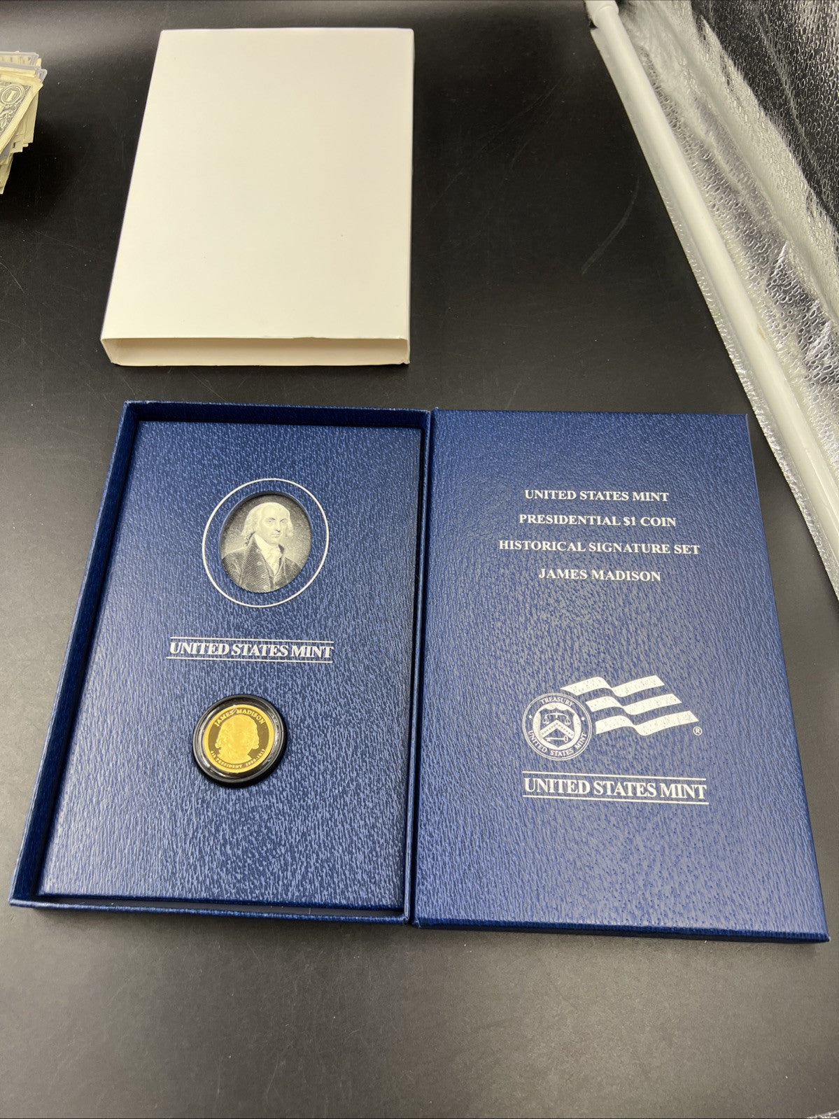 U.S. Mint Presidential $1 Proof Coin Historical Signature Set James Madison