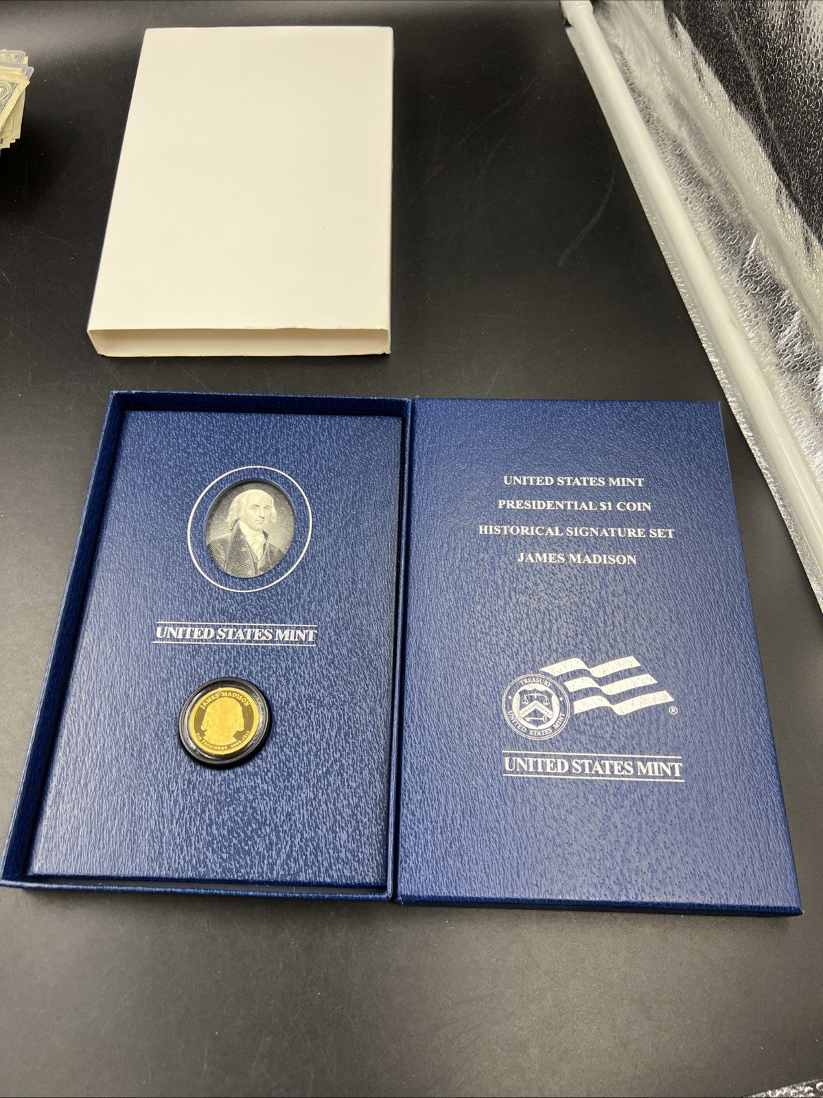 U.S. Mint Presidential $1 Proof Coin Historical Signature Set James Madison