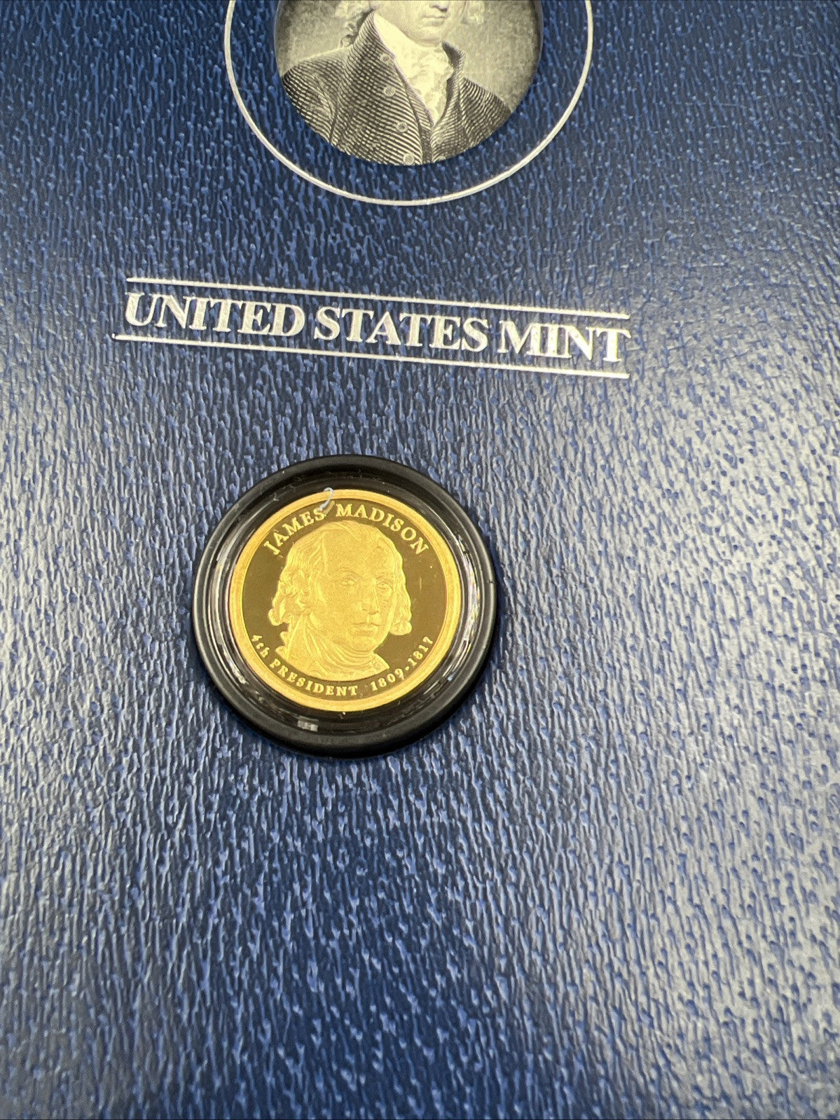 U.S. Mint Presidential $1 Proof Coin Historical Signature Set James Madison