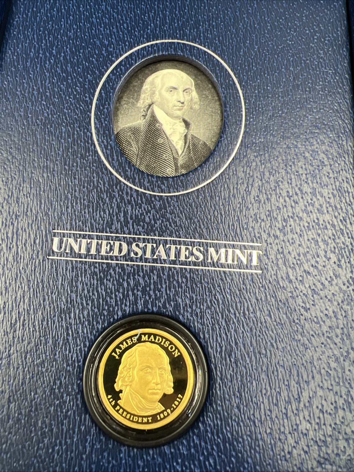 U.S. Mint Presidential $1 Proof Coin Historical Signature Set James Madison