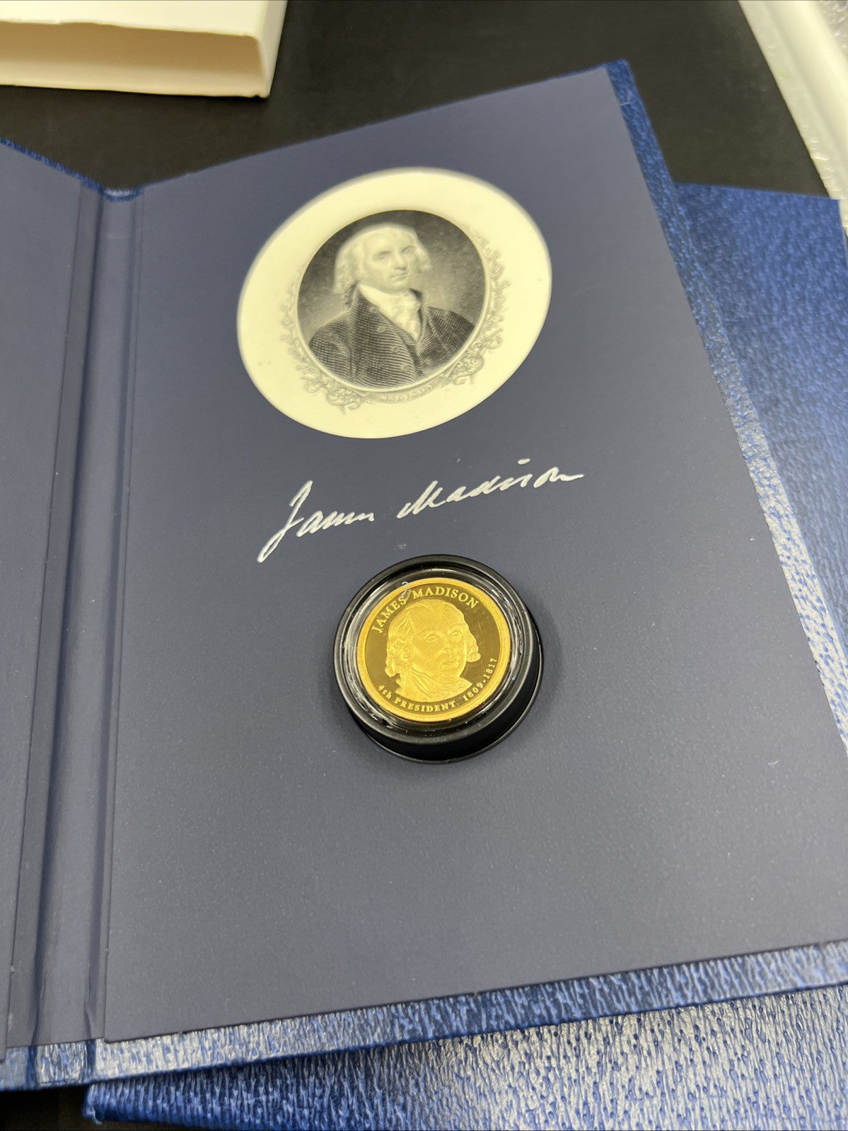 U.S. Mint Presidential $1 Proof Coin Historical Signature Set James Madison
