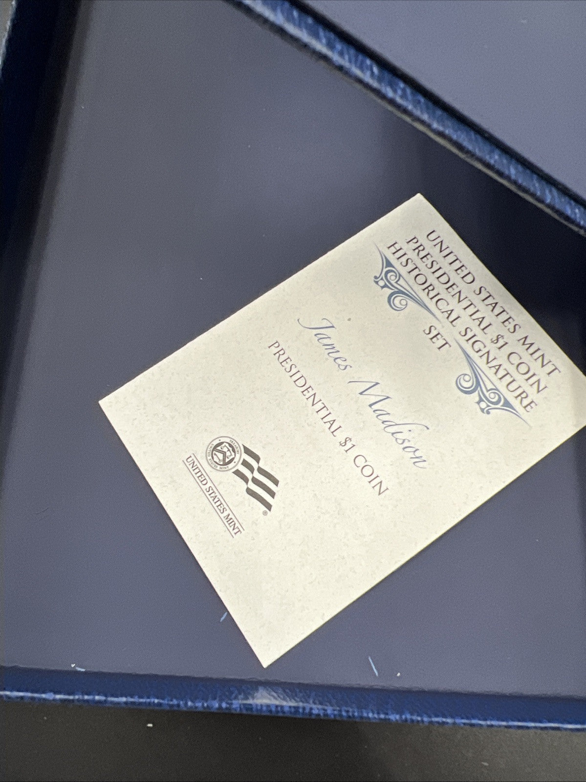 U.S. Mint Presidential $1 Proof Coin Historical Signature Set James Madison