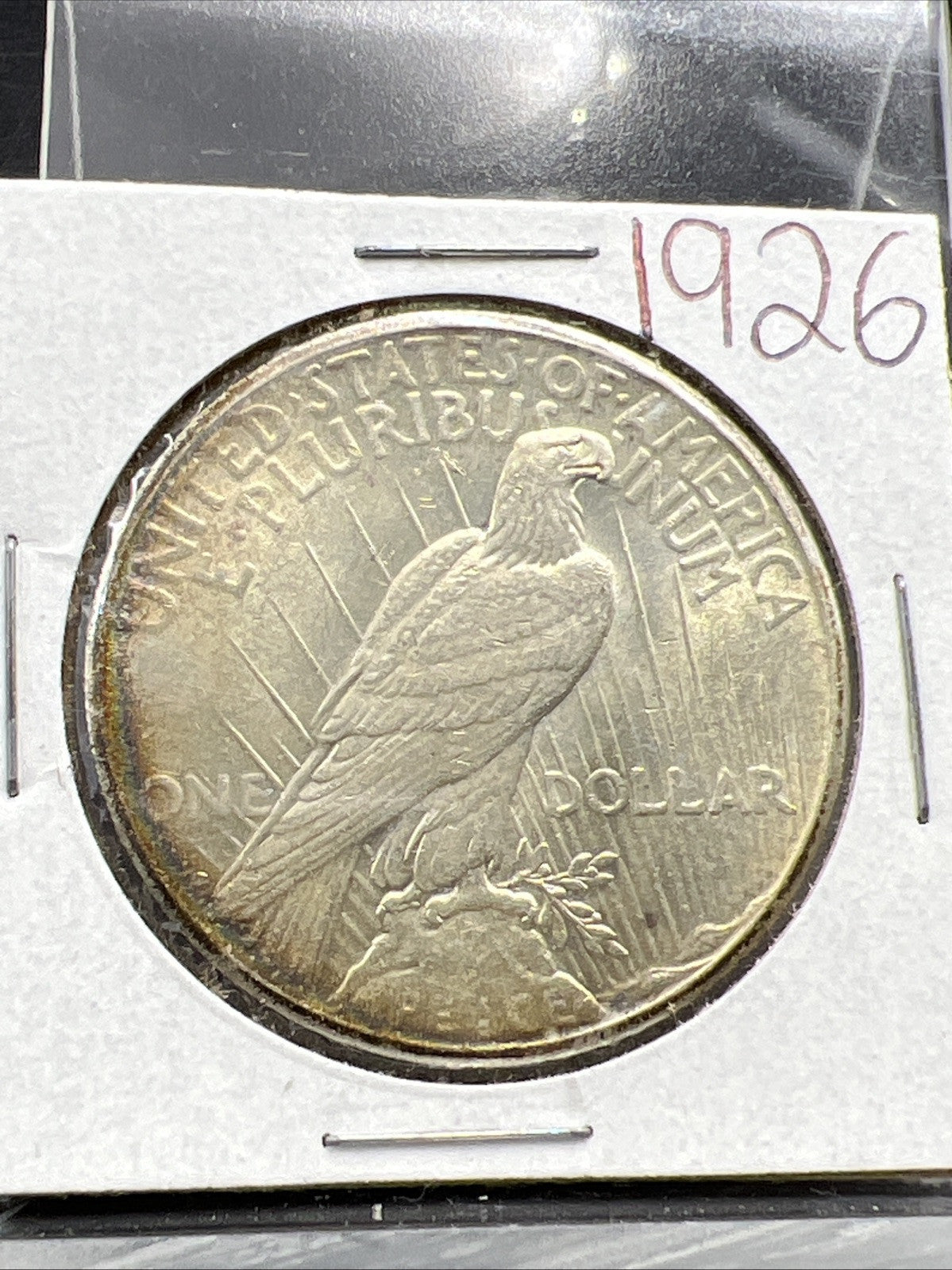 1926 P $1 Peace Silver Dollar Coin Choice AU Neat Toning