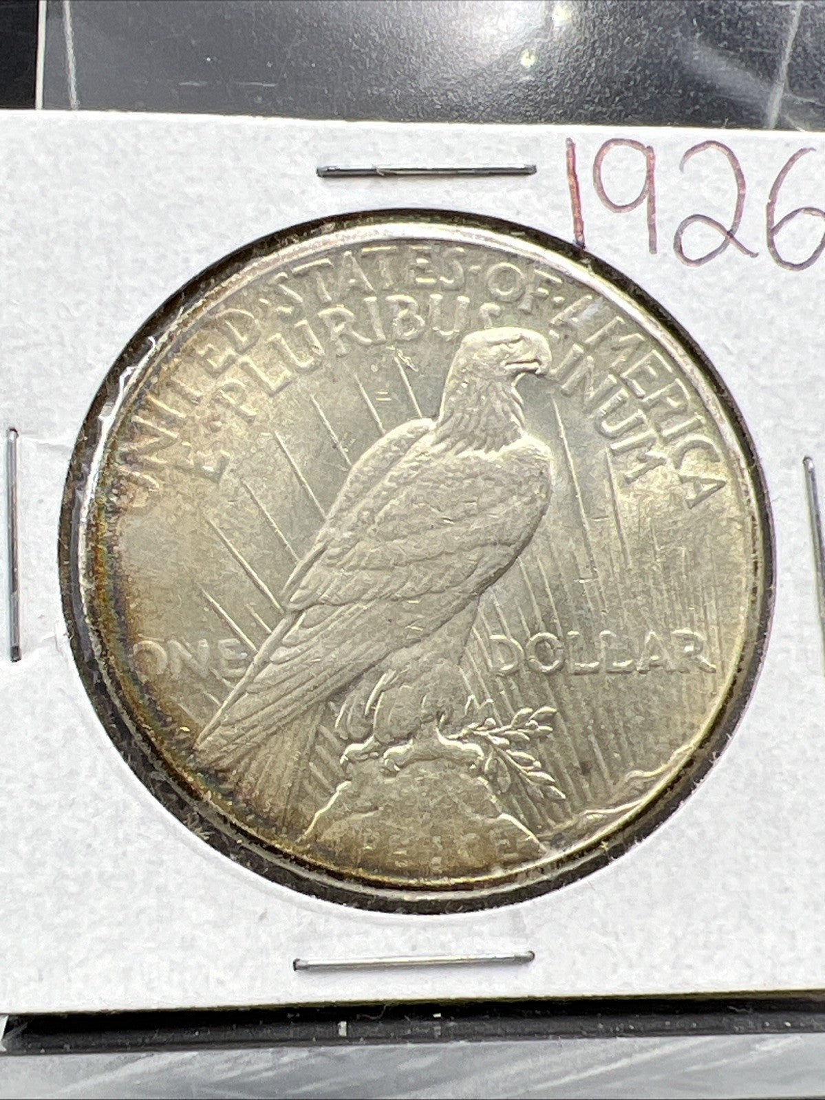 1926 P $1 Peace Silver Dollar Coin Choice AU Neat Toning