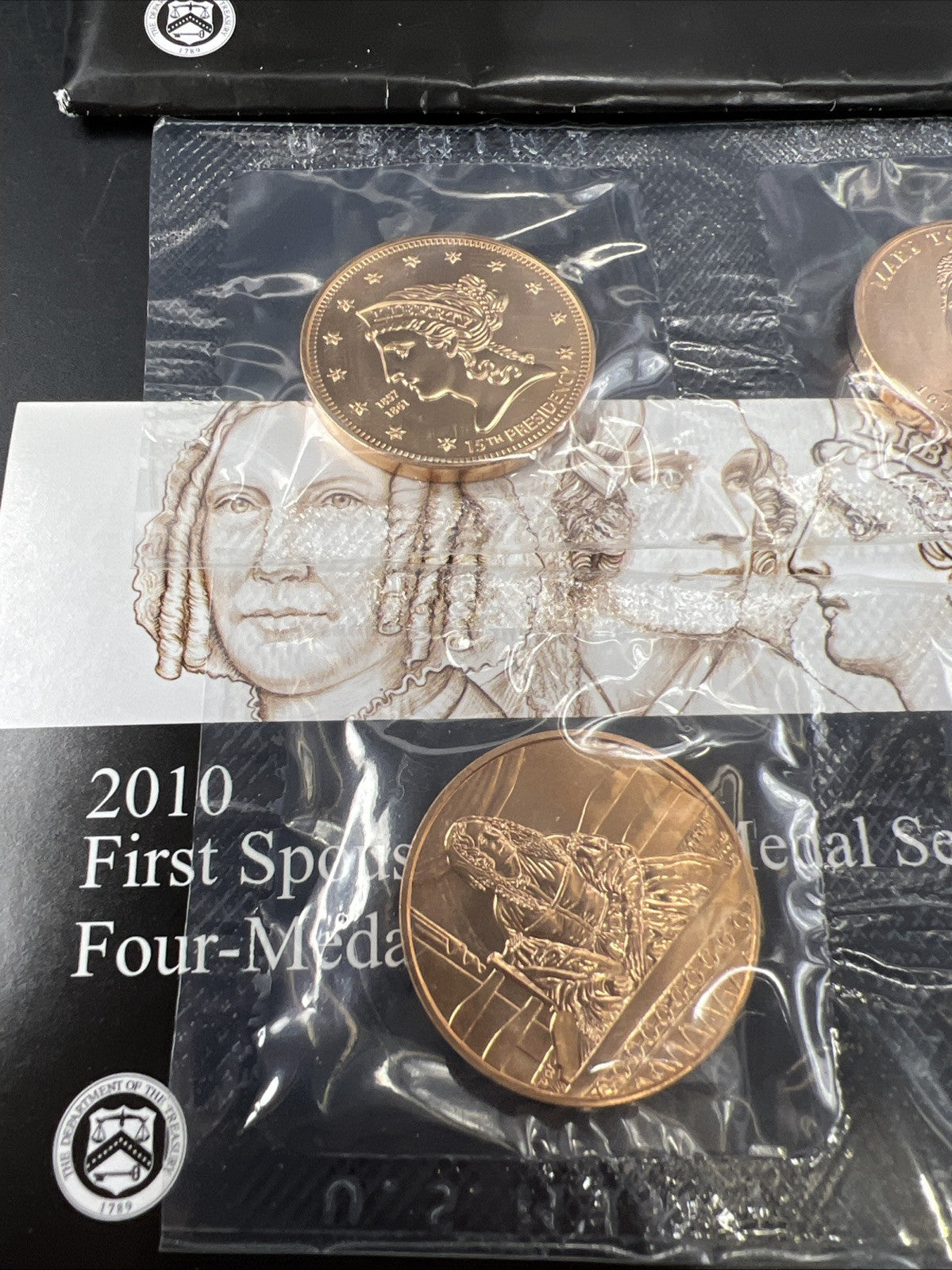 2010 First Spouse Bronze Medal Series Four-Medal Set FIRST ISSUE OGP