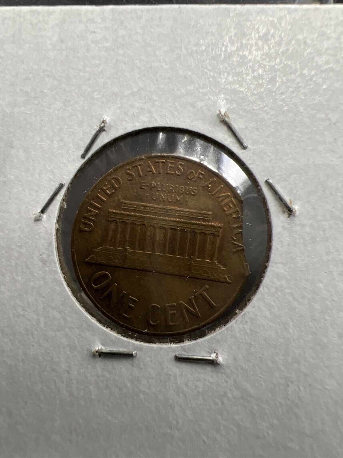 Clipped Error Coin 1967 1c Lincoln Memorial Cent Penny CH AU