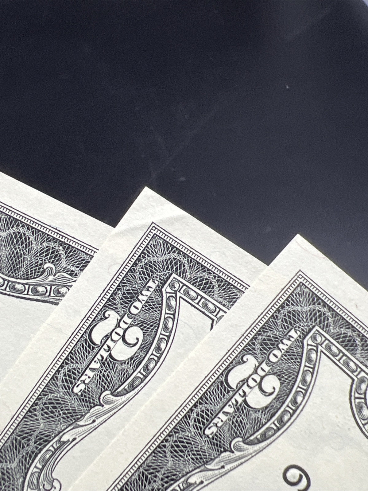 3 Consecutive 2013 $2 Two Dollar FRN Federal Reserve Notes UNC #214