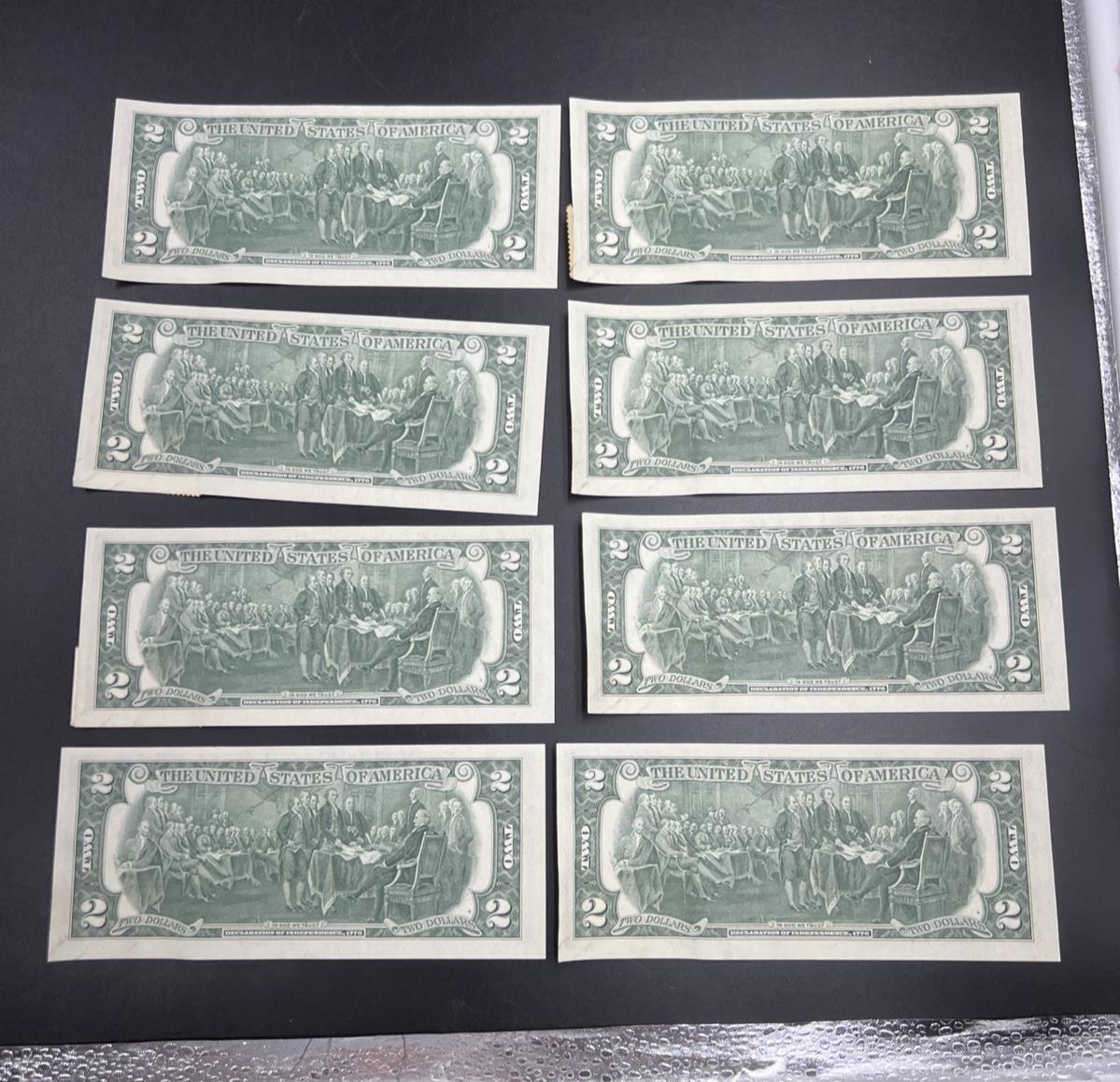 8 Consecutive 1976 Bicentennial Postal FRN Notes CH AU / CU Georgetown SC