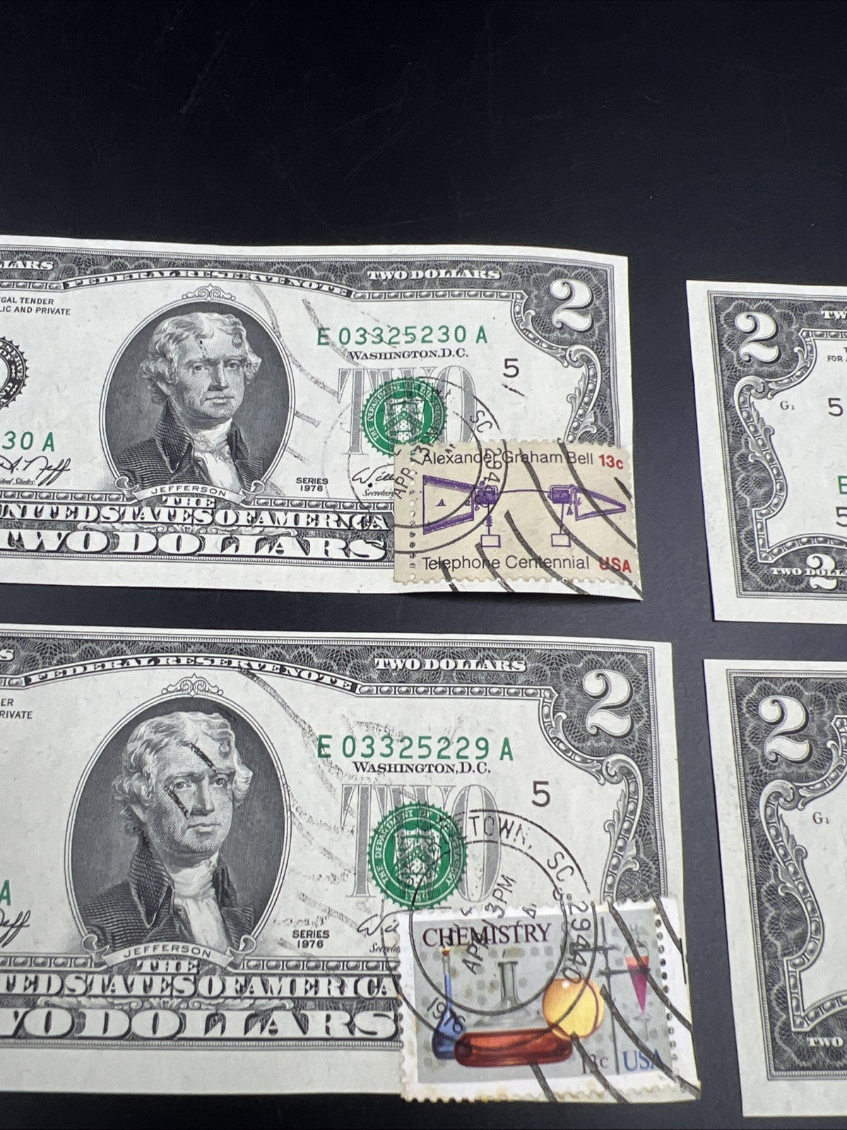 8 Consecutive 1976 Bicentennial Postal FRN Notes CH AU / CU Georgetown SC
