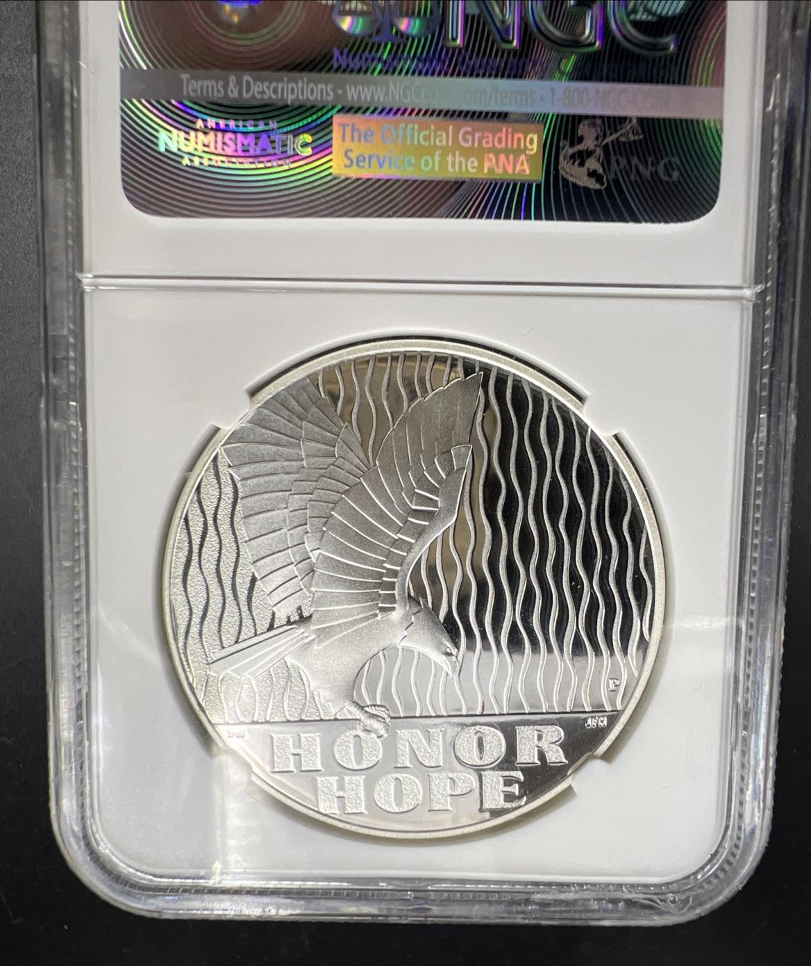 2011 W September 11th Anniversary Memorial Medal NGC PF70 UCAM Moy Signature LBL