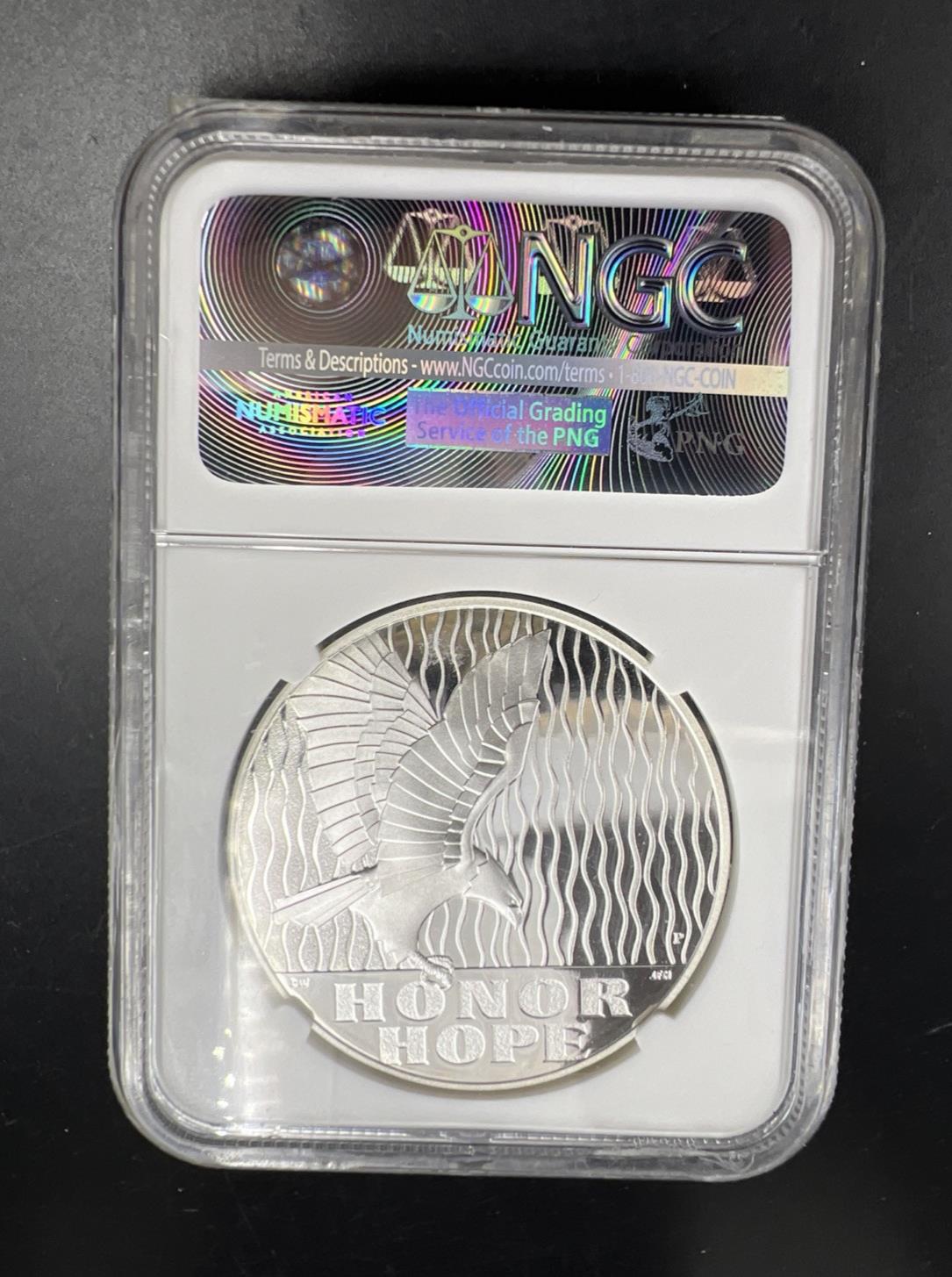 2011 W September 11th Anniversary Memorial Medal NGC PF70 UCAM Moy Signature LBL