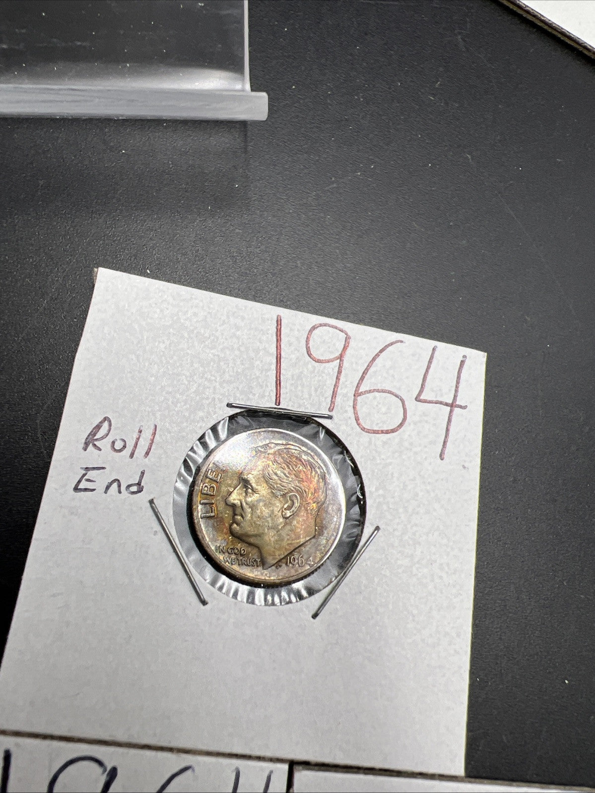 Toner Trio 3 Nice toned 1964 Roosevelt Silver Dime Coins BU UNC SKURLLEND#2025A