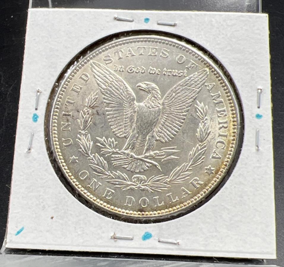 1887 P $1 Morgan Silver Dollar Coin Choice AU About UNC Neat Toning Obverse