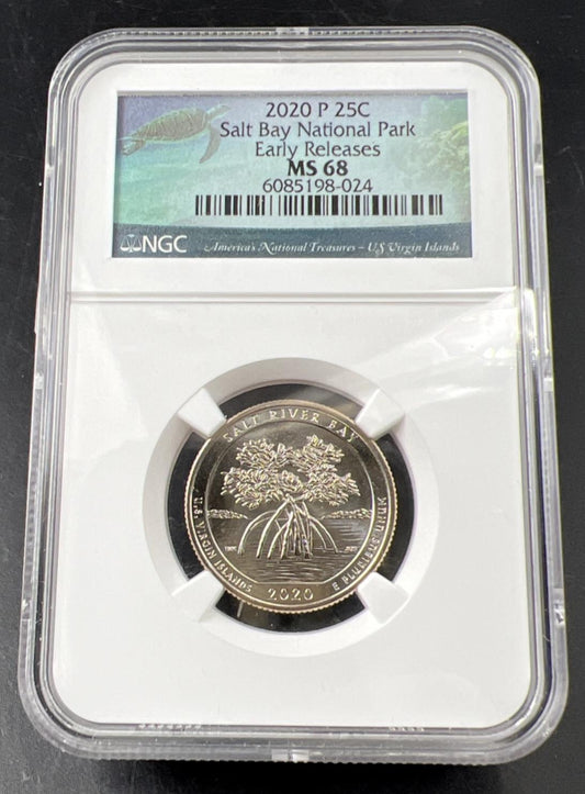 2020 P 25c Salt River Bay ATB National Park Quarter Business Gem BU MS68 NGC