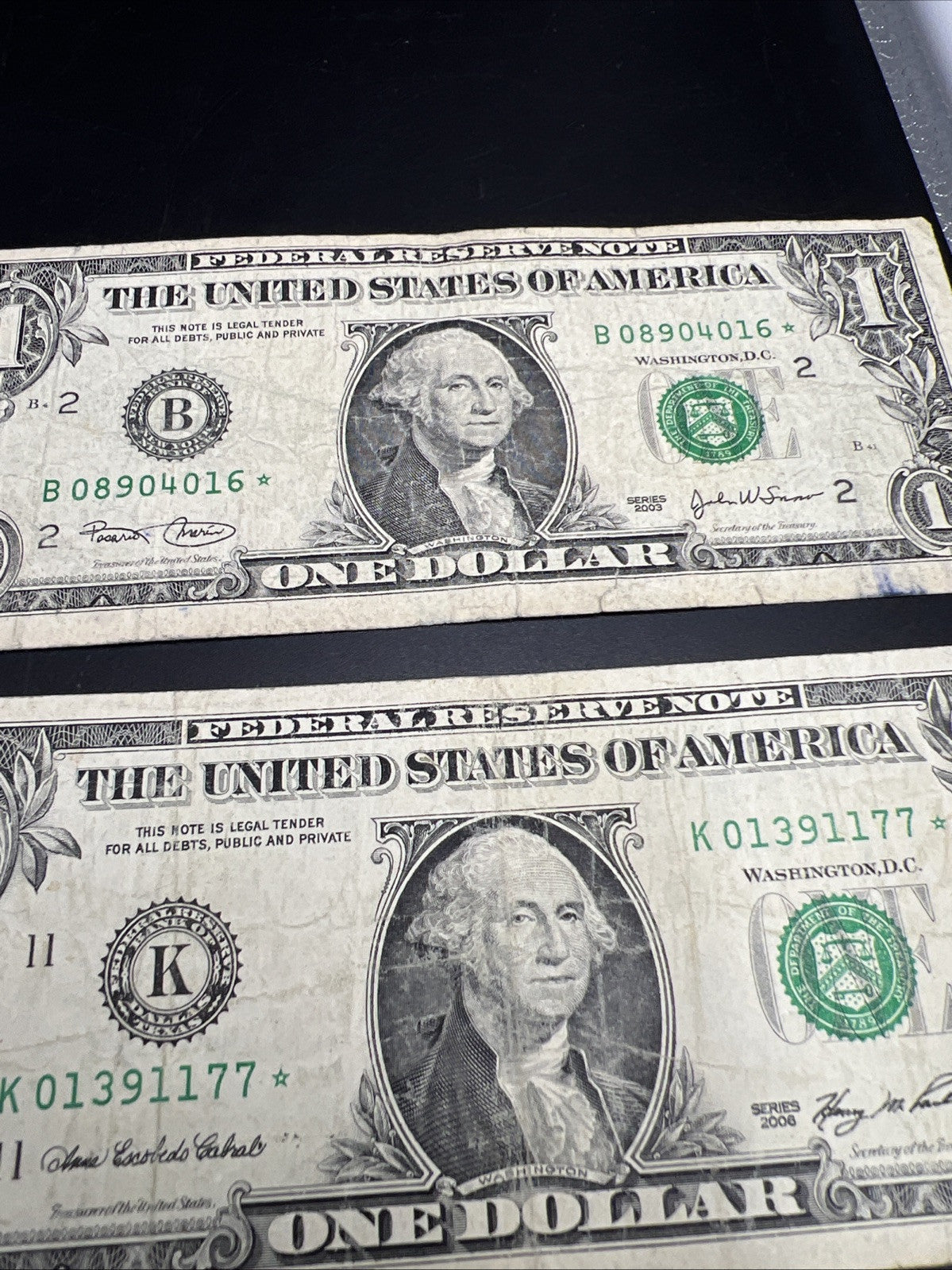 Lot of 7 Different * Star FRN Notes 1995 1999 2003 2003A 2006 2009 2017 Circ #89