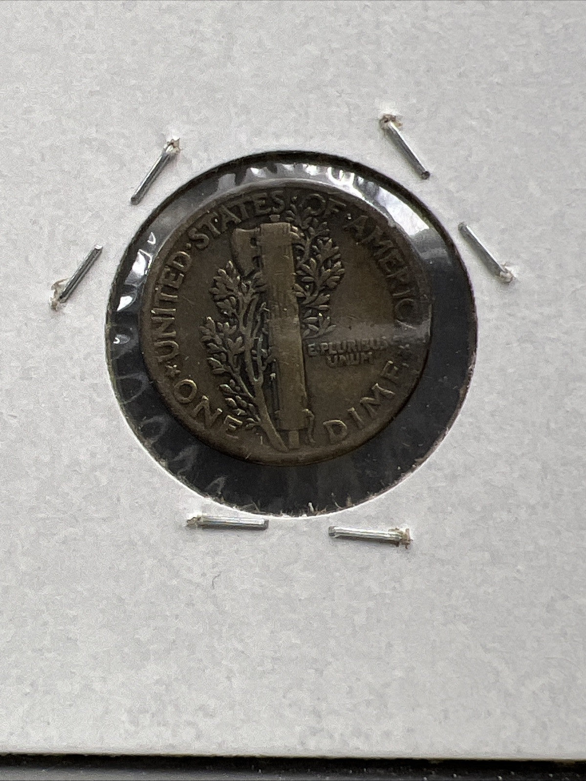 1934 P 10c Mercury Silver Dime Coin Neat Blue Toning Toner