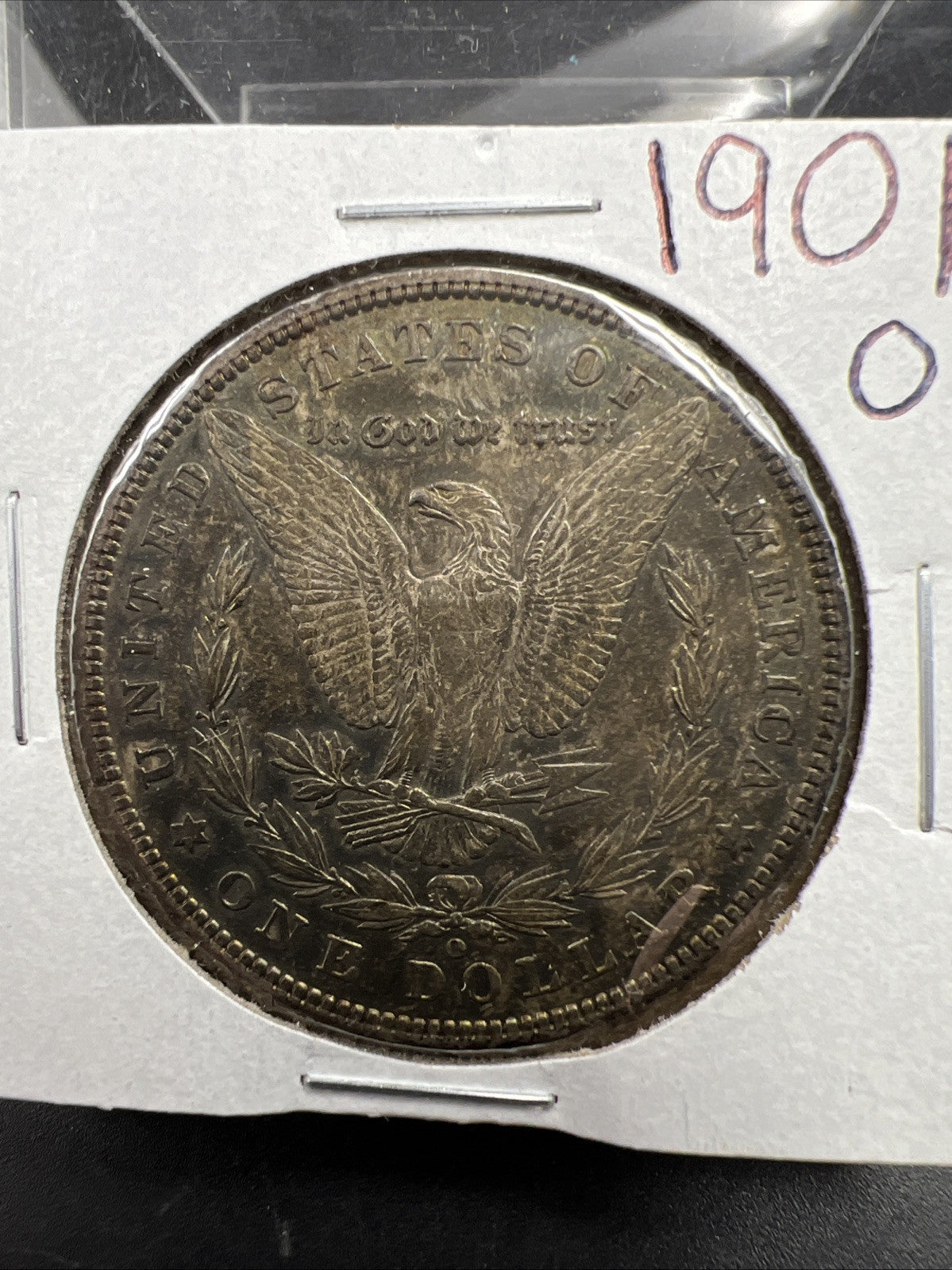 1901 O $1 Morgan Silver Dollar Coin XF / AU Neat Toning Toner