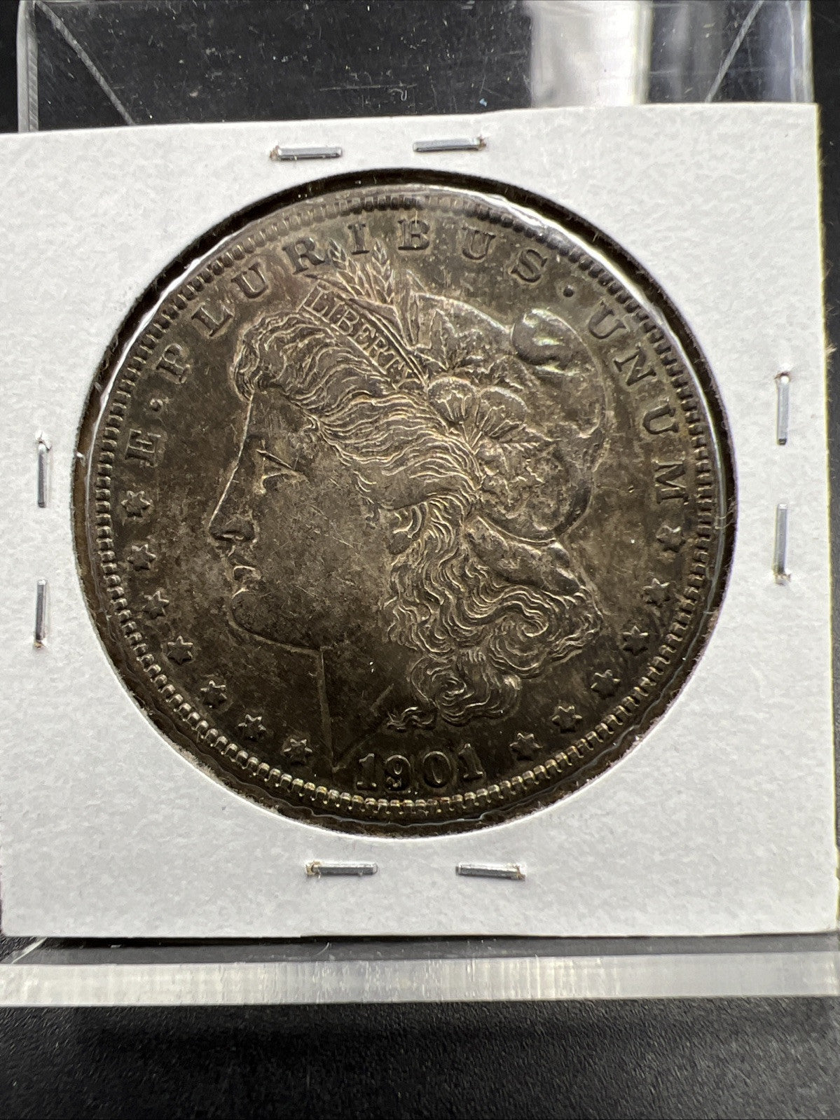 1901 O $1 Morgan Silver Dollar Coin XF / AU Neat Toning Toner