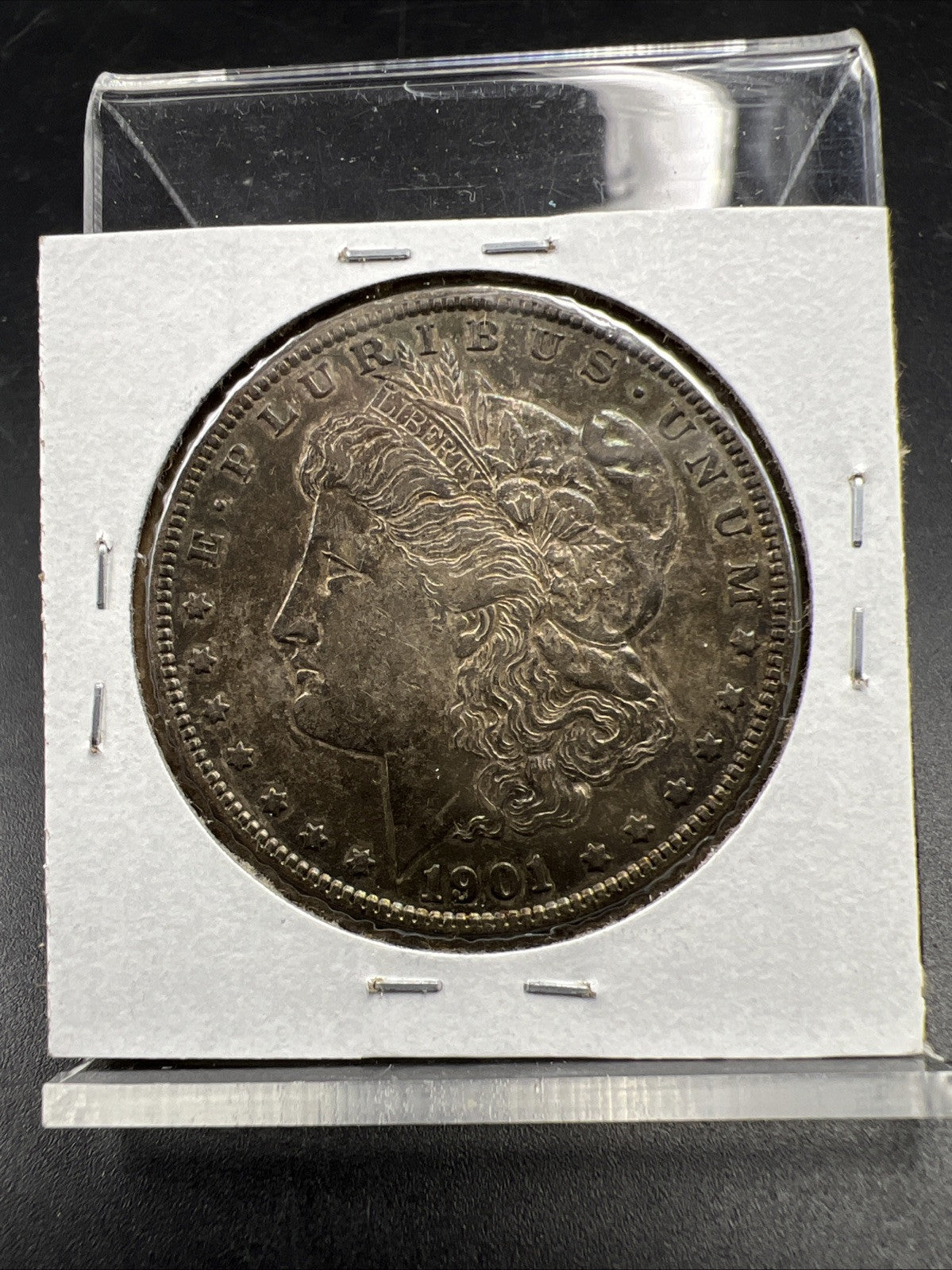 1901 O $1 Morgan Silver Dollar Coin XF / AU Neat Toning Toner