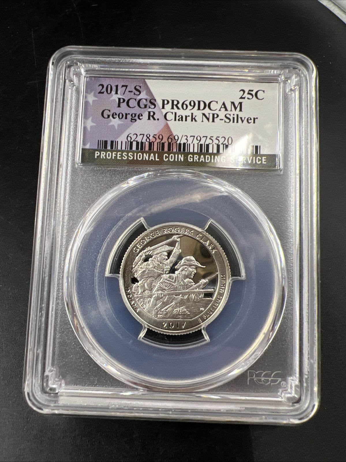 2017 S 25c George Rodgers Clark 90% Silver ATB Park Quarter Coin PR69 DCAM PCGS