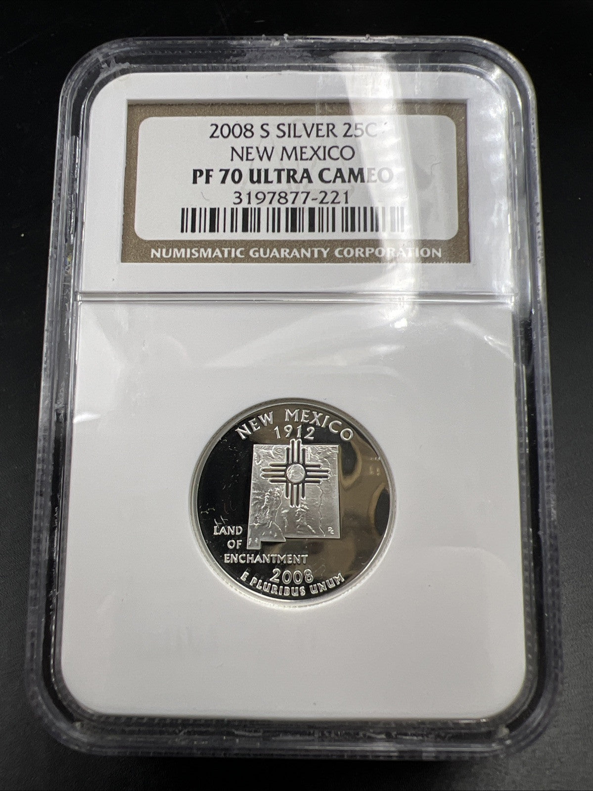 2008 S New Mexico Silver State Quarter Coin NGC PF70 UCAM #221