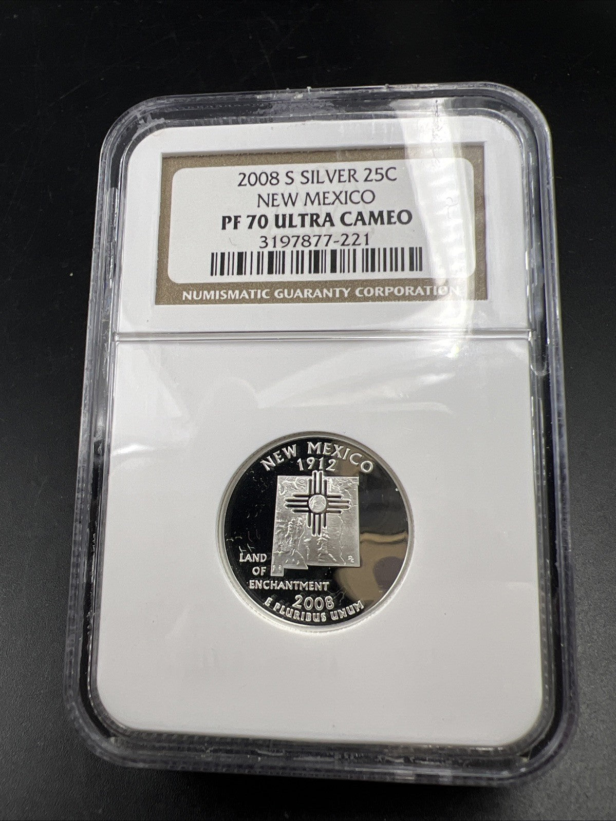 2008 S New Mexico Silver State Quarter Coin NGC PF70 UCAM #221