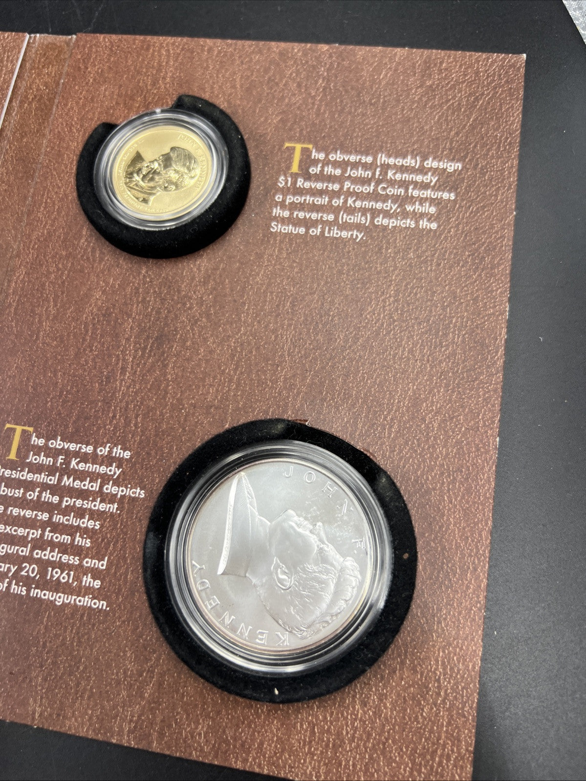 2015 Coin and Chronicles John F Kennedy JFK Set Coin & Medal OGP Used #A