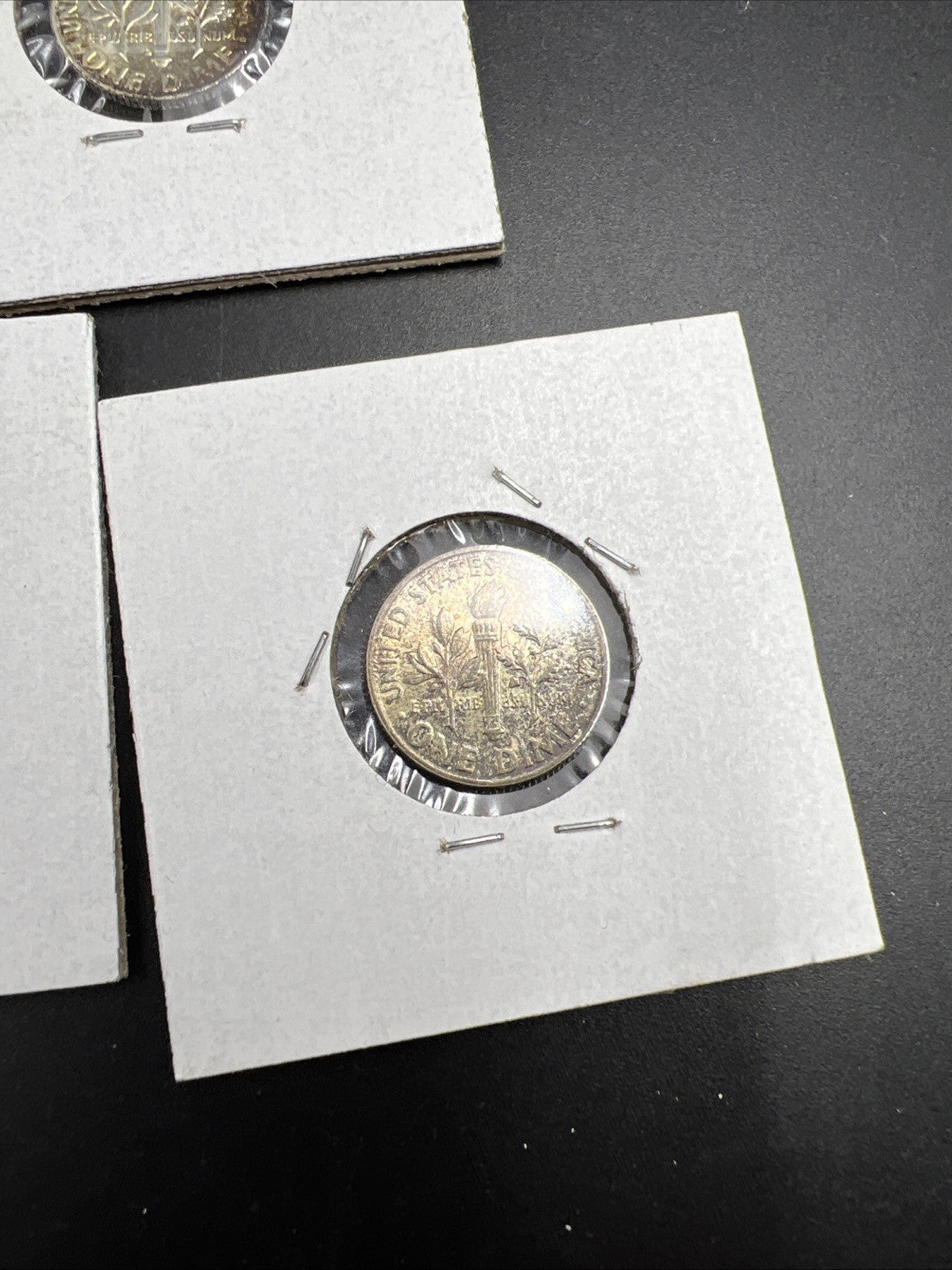 Toner Trio 3 Nice toned 1964 Roosevelt Silver Dime Coins BU UNC SKUGN#2025A