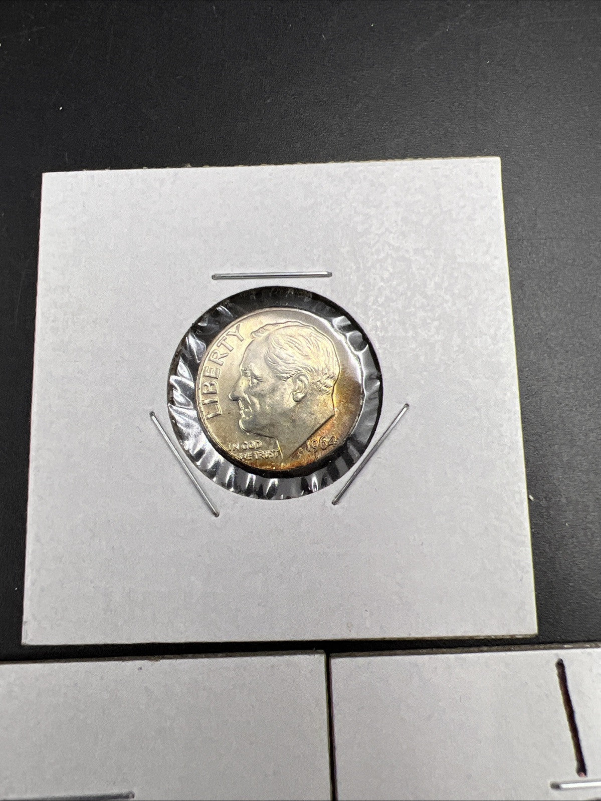 Toner Trio 3 Nice toned 1964 Roosevelt Silver Dime Coins BU UNC SKUGN#2025A