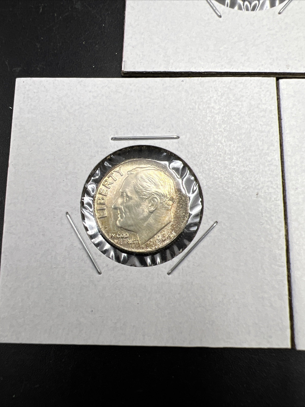 Toner Trio 3 Nice toned 1964 Roosevelt Silver Dime Coins BU UNC SKUGN#2025A