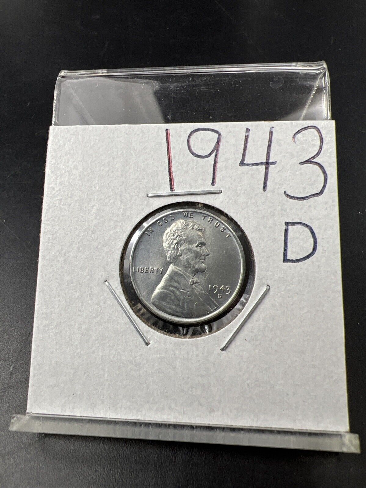 1943 D 1c Steel Lincoln Wheat Cent Coin Gem BU UNC