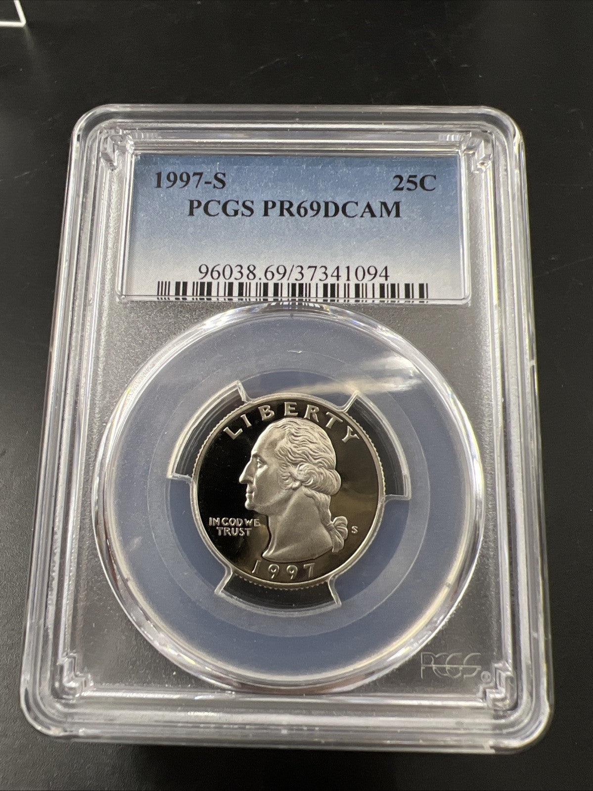 1997 S 25c Clad Copper Nickel Washington Quarter Coin PCGS PR69 DCAM #705