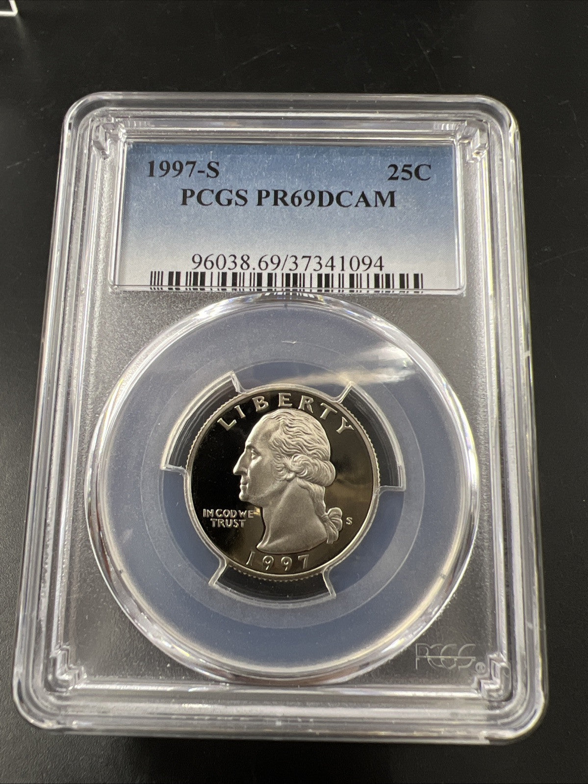 1997 S 25c Clad Copper Nickel Washington Quarter Coin PCGS PR69 DCAM #705