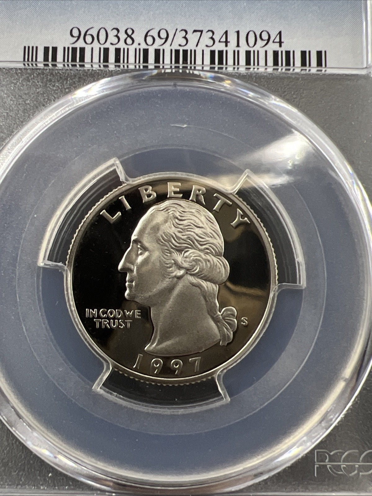 1997 S 25c Clad Copper Nickel Washington Quarter Coin PCGS PR69 DCAM #705