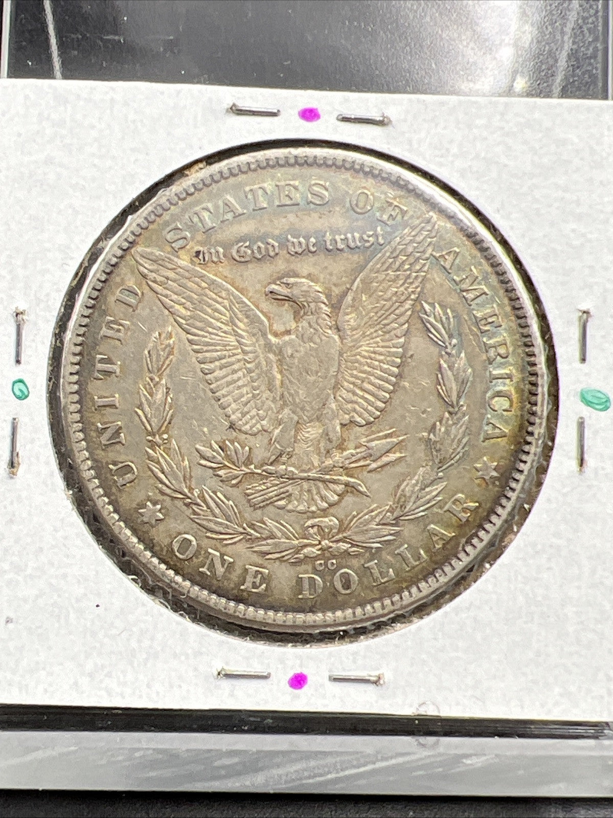 1878 CC $1 Morgan Silver Dollar Coin Choice XF EF Extra Fine PQ Rainbow Toning