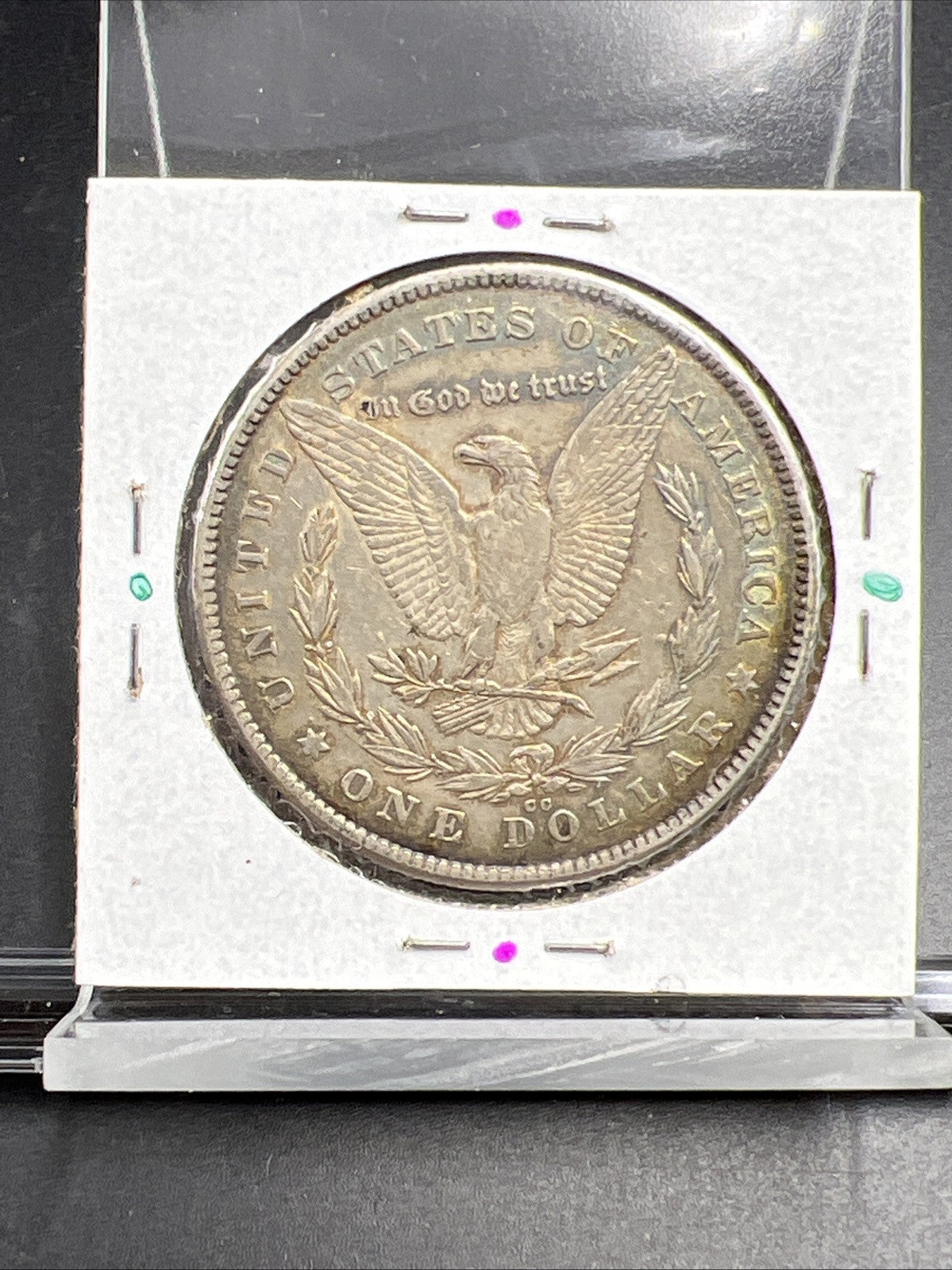 1878 CC $1 Morgan Silver Dollar Coin Choice XF EF Extra Fine PQ Rainbow Toning