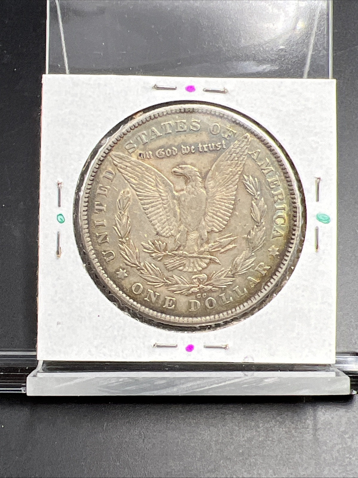 1878 CC $1 Morgan Silver Dollar Coin Choice XF EF Extra Fine PQ Rainbow Toning