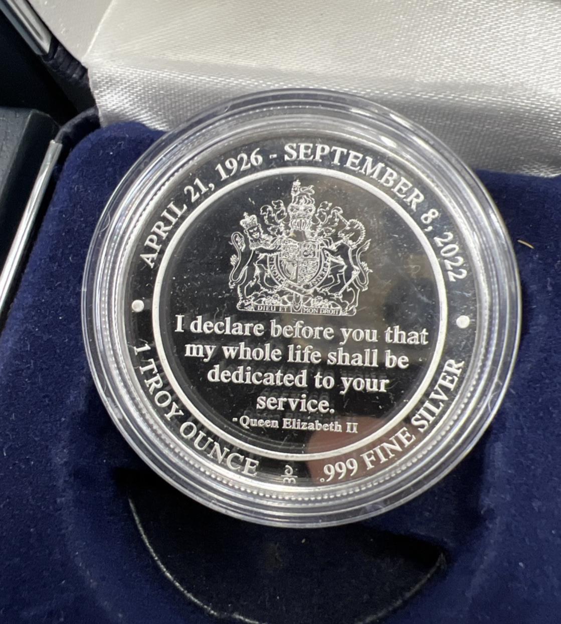 2022 Her Majesty Queen Elizabeth II 1 Oz Silver Danbury Mint CH UNC