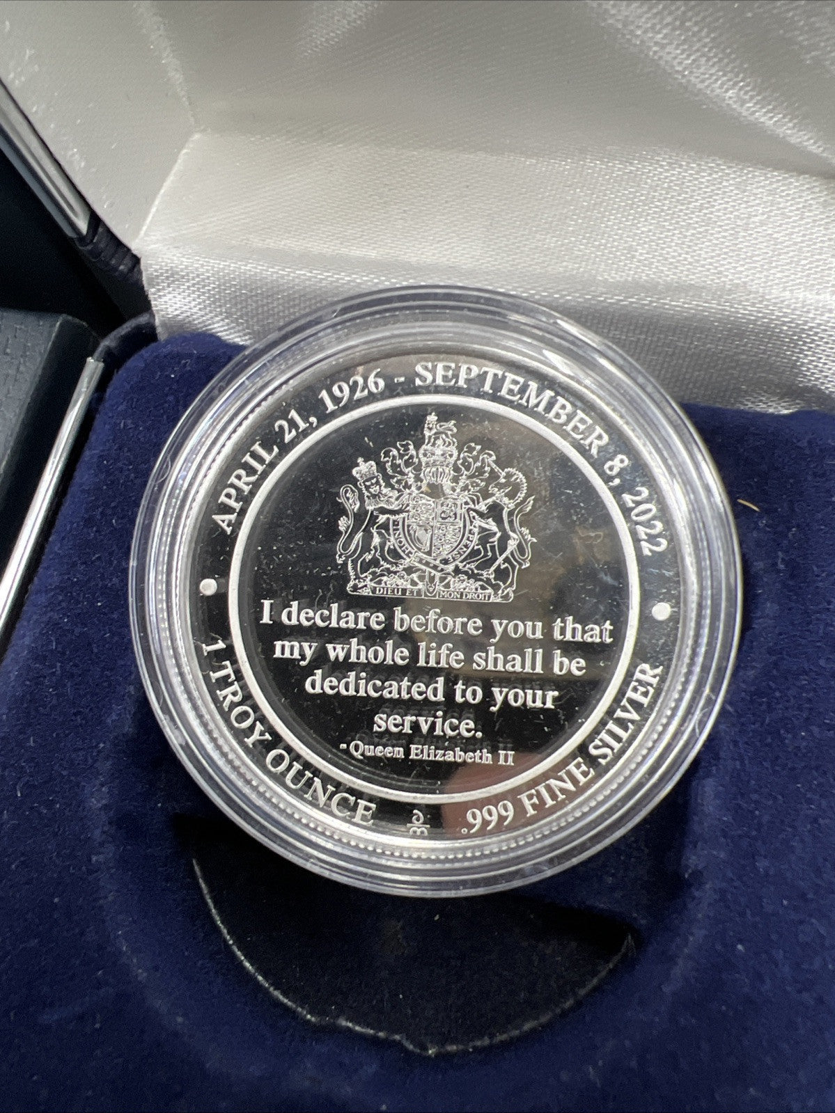 2022 Her Majesty Queen Elizabeth II 1 Oz Silver Danbury Mint CH UNC